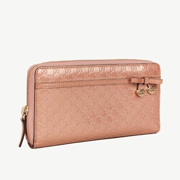 Gucci Dusty Rose Microguccissima Zip-Around Wallet - Picture 2 of 9